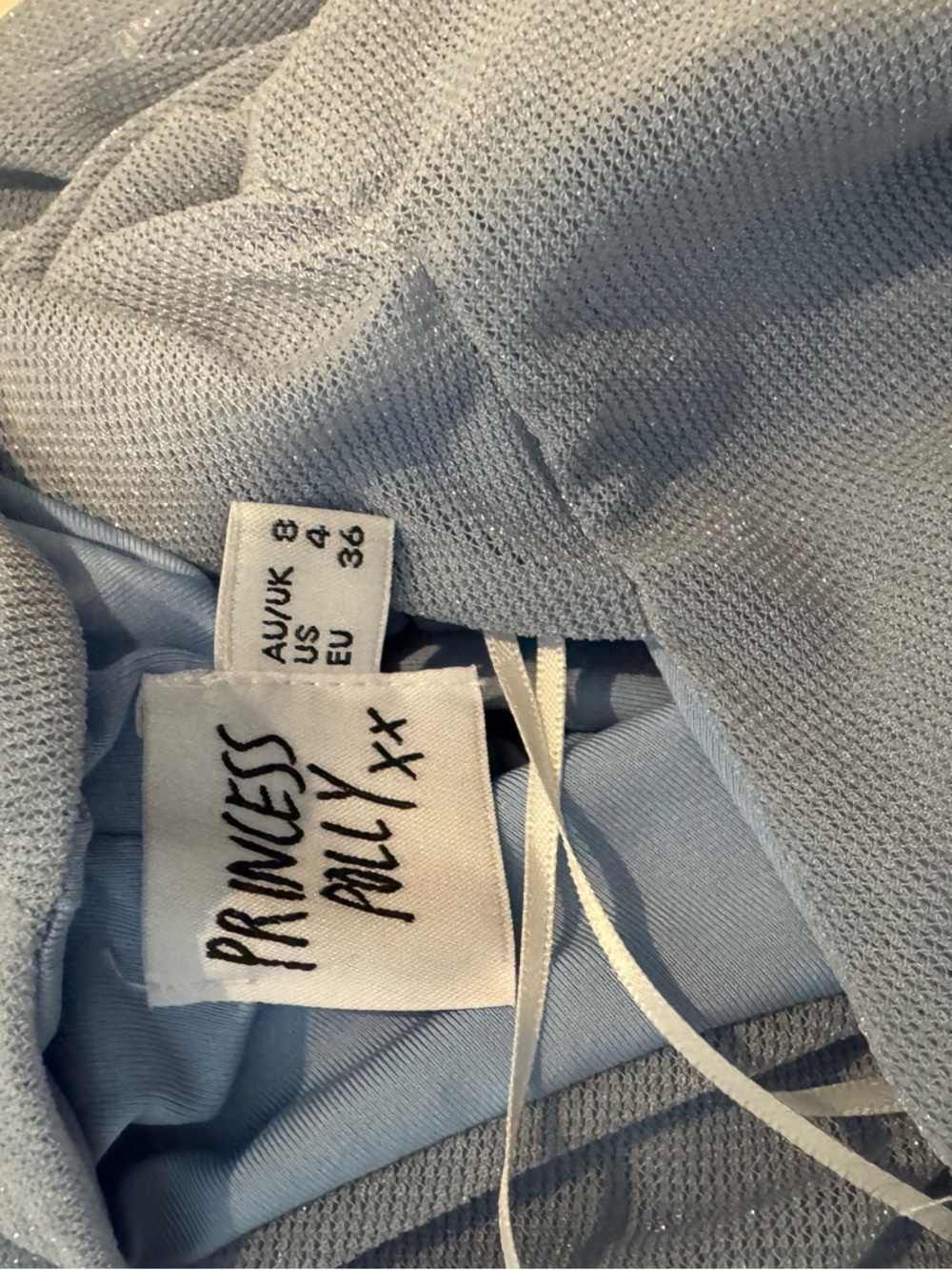 Light Blue Princess Polly Mini Dress - Picture 3 of 3